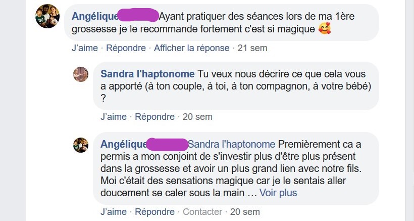 Les bénéfices de l’haptonomie prénatale : Angélique raconte
